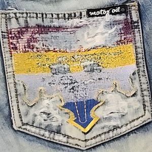 EUC VINTAGE RARE Motor Oil Denim Jeans